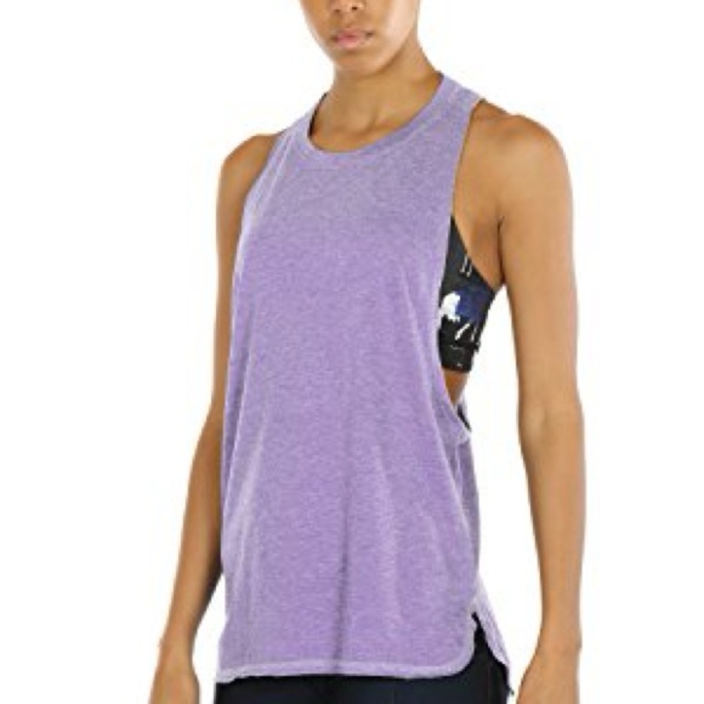 🥳 2 for $14 SALE❗️Purple Yoga Activewear Workout Sports Racerback Tank Top, Sz M